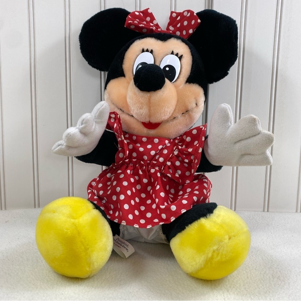 Vintage Disneyland Walt Disney World Minnie Mouse Stuffed‎ Animal Plush Toy